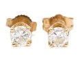 10k Yellow Gold Classic Diamond Stud Earrings, App. 0.41 TCW