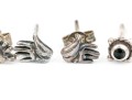 Sterling Silver Assortment Of Diminutive Stud Earrings