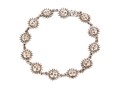 Sterling Silver Fun Sun Motif Link Bracelet