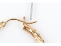 14k Yellow Gold Striking Diamond Cut Round Hoop Earrings