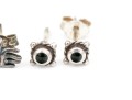 Sterling Silver Assortment Of Diminutive Stud Earrings