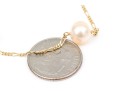 14k Yellow Gold Striking Champagne Cultured Freshwater Pearl Station Necklace