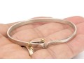 Tiffany & Co. Sterling Silver And 18k Ring End Hook And Eye Bangle Bracelet