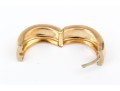 14k Yellow Gold Striking Wide Small Round Hinged Hoop Earring