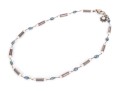 Lovely Fluorite Bead And Cultured Pearl Necklace, Sterling Clasp