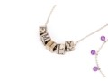 Sterling Silver Pair Of Chain Necklaces - One Amethyst Fringed, One 