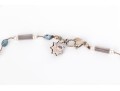 Lovely Fluorite Bead And Cultured Pearl Necklace, Sterling Clasp