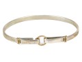 Tiffany & Co. Sterling Silver And 18k Striking Ring Motif Bangle Bracelet
