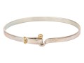 Tiffany & Co. Sterling Silver And 18k Ring End Hook And Eye Bangle Bracelet
