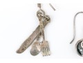 Sterling Silver Assortment Fun Eclectic Pendant Earrings