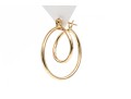 14k Yellow Gold Contemporary High Polished Spiral Hoops
