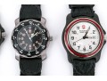 Swiss Army Collection Of Three 30mm And 32mm Quartz Strap Watches