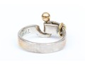 Tiffany & Co. Sterling Silver And 18k Yellow Gold Classic Hook And Eye Ring, Size 7