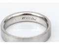 Platinum Simple Contemporary Band Ring, Size 4.75