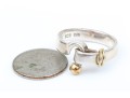 Tiffany & Co. Sterling Silver And 18k Yellow Gold Classic Hook And Eye Ring, Size 7
