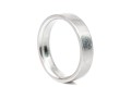 Platinum Simple Contemporary Band Ring, Size 4.75