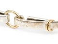 Tiffany & Co. Sterling Silver And 18k Striking Ring Motif Bangle Bracelet
