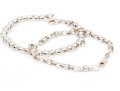 Sterling Silver Pair Of Open Link Patterned Bracelets