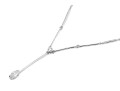 18k White Gold Diamond Set Ball And Bar Chain 