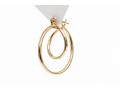14k Yellow Gold Contemporary High Polished Spiral Hoops