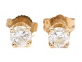 10k Yellow Gold Classic Diamond Stud Earrings, App. 0.41 TCW
