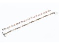 Sterling Silver Pair Of Open Link And Tube Style Bracelets