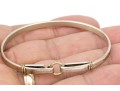 Tiffany & Co. Sterling Silver And 18k Striking Ring Motif Bangle Bracelet