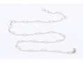 14k White Gold Pretty White Cultured Freshwater Pearl Station Necklace