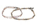 Sterling Silver Pair Of Open Link And Tube Style Bracelets