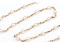 10k Yellow Gold Beautiful 3.5mm Cultured Pearl Station 16