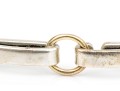 Tiffany & Co. Sterling Silver And 18k Striking Ring Motif Bangle Bracelet