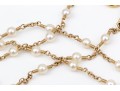 10k Yellow Gold Beautiful 3.5mm Cultured Pearl Station 16