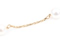 14k Yellow Gold Elegant White Cultured Pearl Station Necklace