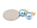 14k Yellow Gold Chic Black 7.75 Mm Cultured Pearl Earrings