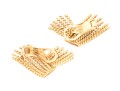 18k Yellow Gold Magnificent Folded Twisted Rope Earrings
