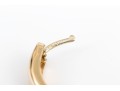 14k Yellow Gold Striking Wide Small Round Hinged Hoop Earring