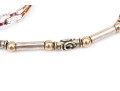 Sterling Silver Pair Of Open Link And Tube Style Bracelets