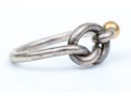 Tiffany & Co. Sterling Silver And 18k Yellow Gold Classic Knot Ring, Size 5.5