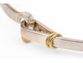 Tiffany & Co. Sterling Silver And 18k Ring End Hook And Eye Bangle Bracelet