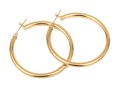 14k Yellow Gold Fun Large Round Hoop Earrings