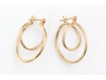 14k Yellow Gold Contemporary High Polished Spiral Hoops