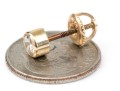 14k Yellow Gold Pretty Bezel Set Diamond Stud Earrings, App. 0.42 TCW