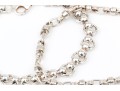 Sterling Silver Pair Of Open Link Patterned Bracelets