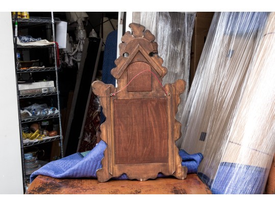 Vintage Hand Painted Glass Mirror