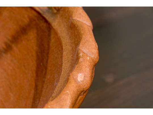Large Terracotta Handled Bowl, Made In Mexico
