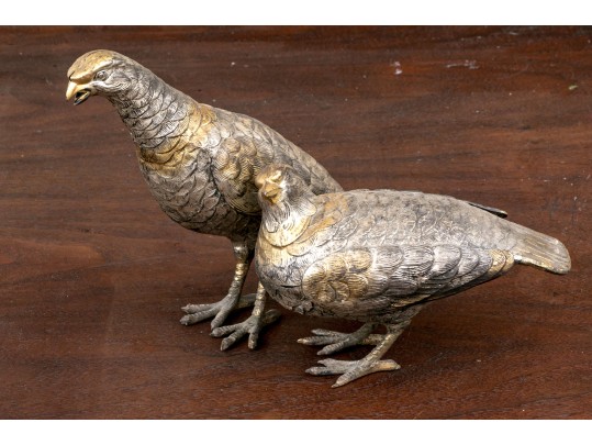 Two Sterling Silver Naturalistic Birds, 15.4 OZT