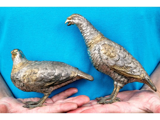 Two Sterling Silver Naturalistic Birds, 15.4 OZT