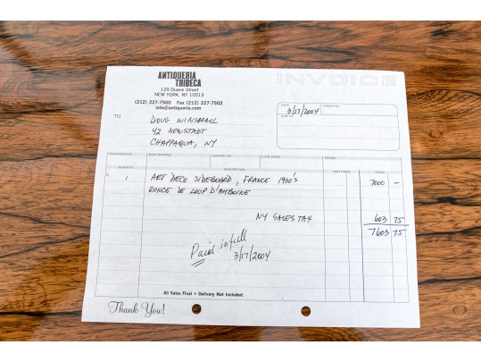 French, 1930’s Ronce De Loup D’Amboine Art Deco Sideboard