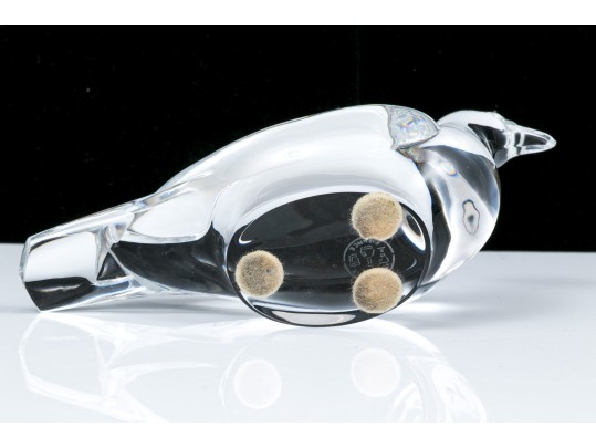 Baccarat Crystal Handsome Bird Figurine 