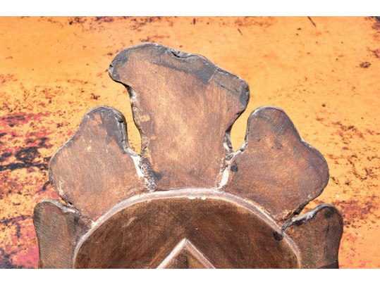 Vintage Hand Painted Glass Mirror